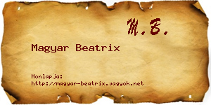Magyar Beatrix névjegykártya